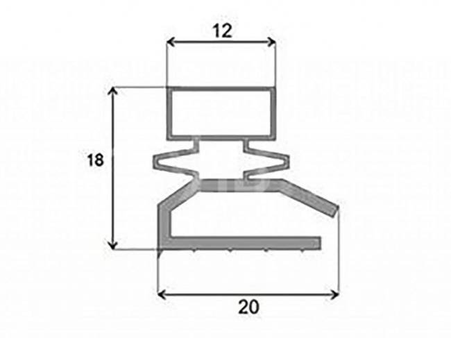 Уплотнитель 760*553мм для холодильника Бирюса 8, 14, 19, 152 саморезы